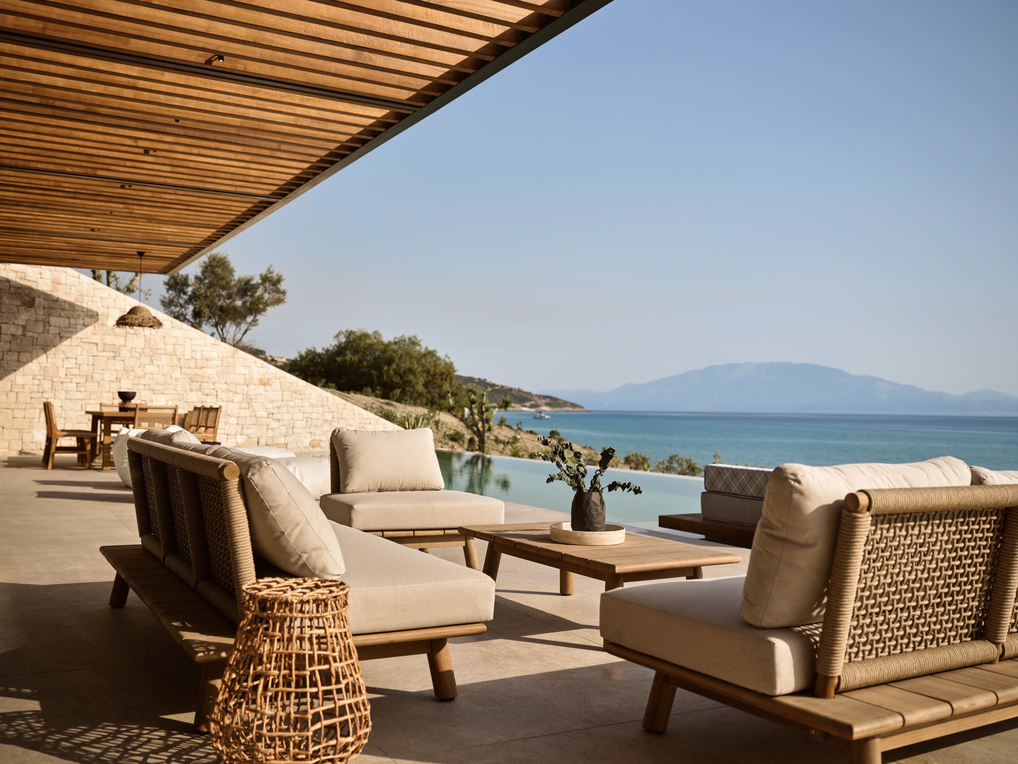 Multiple loungers to indulge & gather with loved.