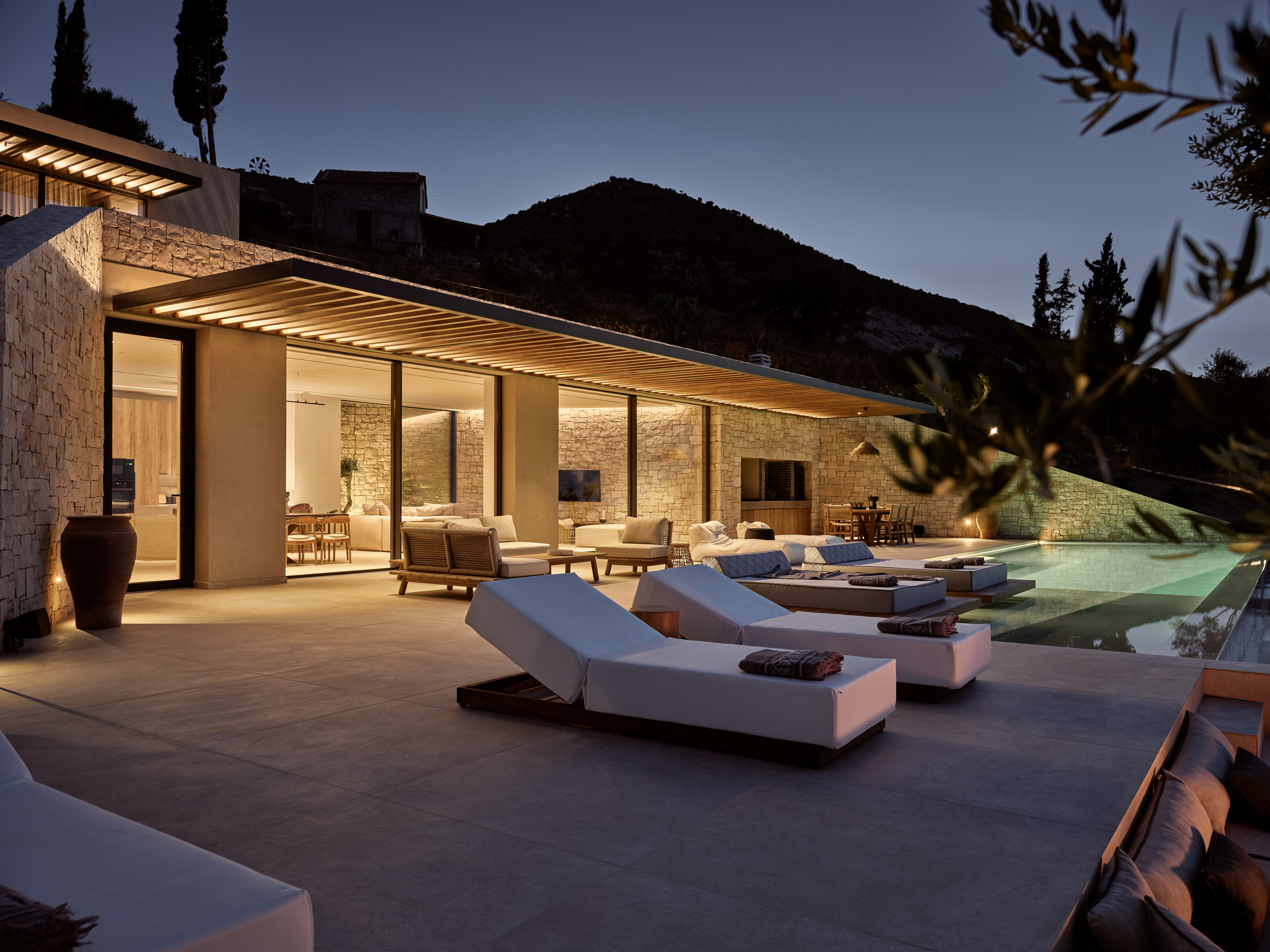 The villa is an architectural gem in Zakynthos.